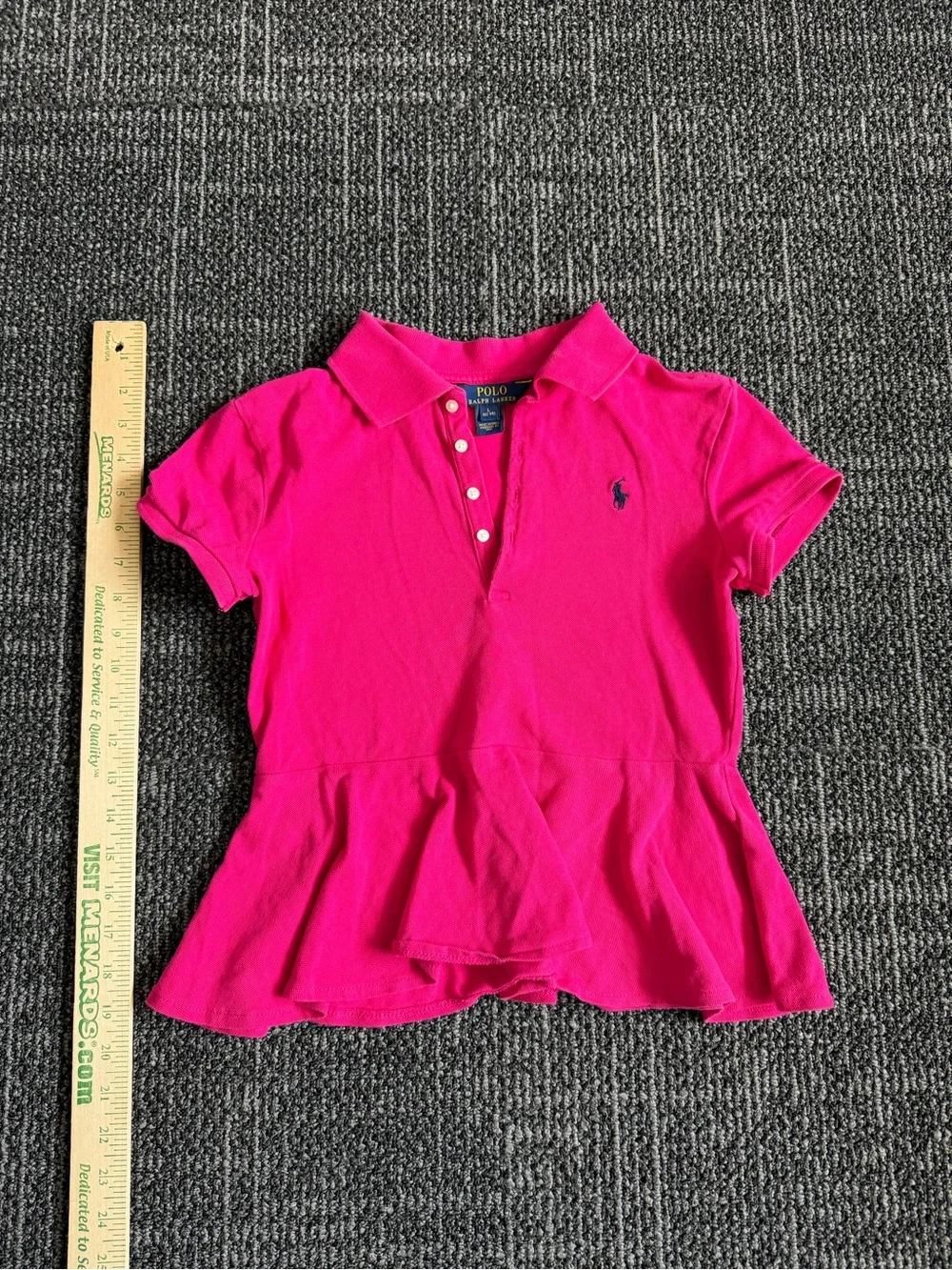Ralph Lauren Polo Pink Collared Short Sleeve Girls 10-12